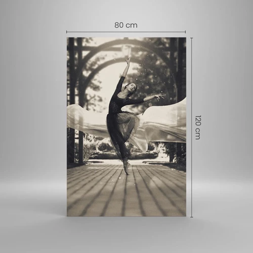 Quadro su vetro - La danza dello spirito del giardino - 80x120 cm