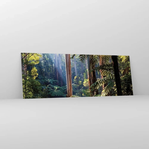 Quadro su vetro - La favola del bosco - 140x50 cm