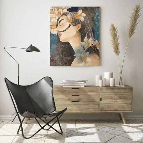 Quadro su vetro - La favola della principessa con i gigli - 80x120 cm