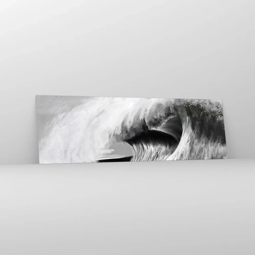 Quadro su vetro - La furia dell'oceano - 160x50 cm