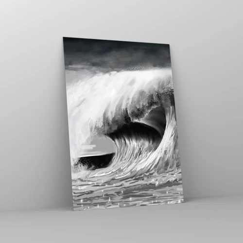 Quadro su vetro - La furia dell'oceano - 50x70 cm