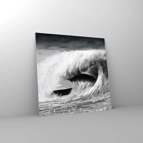 Quadro su vetro - La furia dell'oceano - 70x70 cm