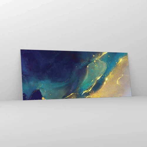 Quadro su vetro - La palude dorata - 100x40 cm