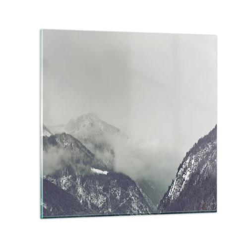 Quadro su vetro - La valle delle nebbie - 60x60 cm