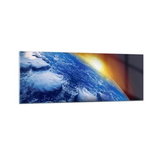 Quadro su vetro - L'alba sul pianeta azzurro - 140x50 cm