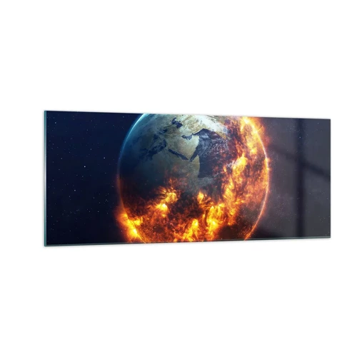 Quadro su vetro - Le fiamme dell'apocalisse - 100x40 cm