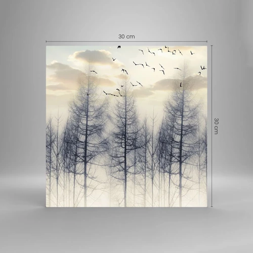 Quadro su vetro - Lo spirito della foresta - 30x30 cm