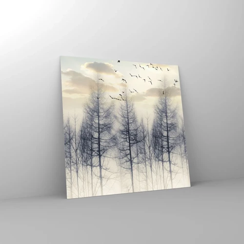 Quadro su vetro - Lo spirito della foresta - 70x70 cm