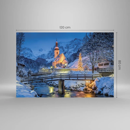 Quadro su vetro - Lo spirito di Natale - 120x80 cm