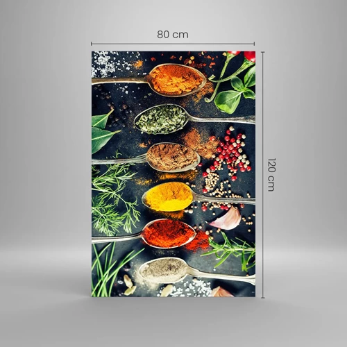 Quadro su vetro - Magie gastronomiche - 80x120 cm