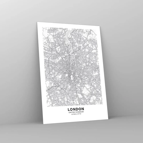 Quadro su vetro - Mappa del labirinto di Londra - 50x70 cm