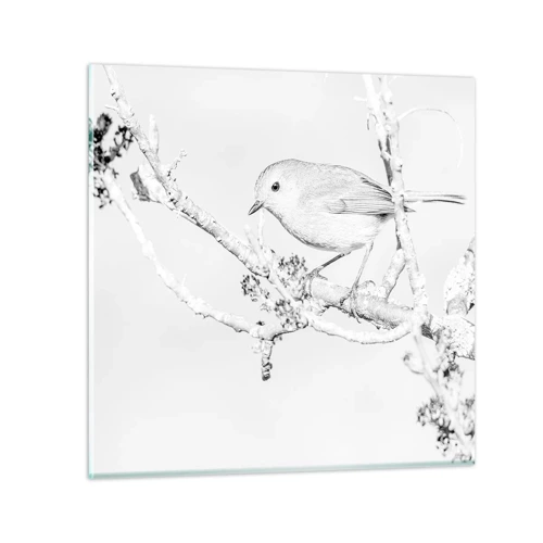 Quadro su vetro - Mattino invernale - 30x30 cm