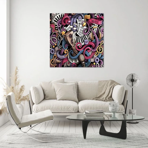 Quadro su vetro - Melodia complicata - 60x60 cm