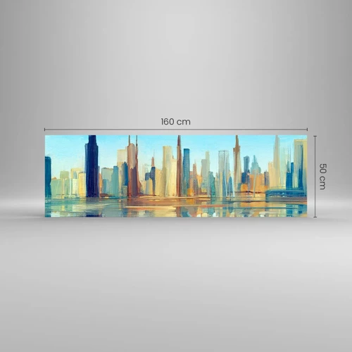 Quadro su vetro - Metropoli assolata - 160x50 cm