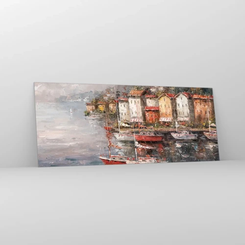 Quadro su vetro - Molo romantico - 100x40 cm