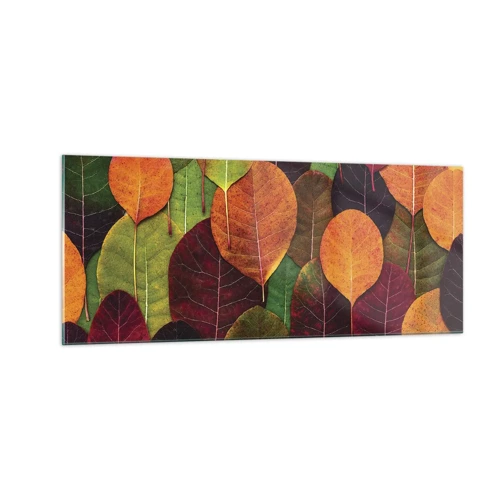 Quadro su vetro - Mosaico autunnale - 100x40 cm