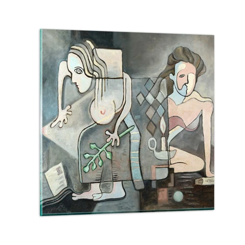 Quadro su vetro - Mosaico di spirito e materia - 70x70 cm