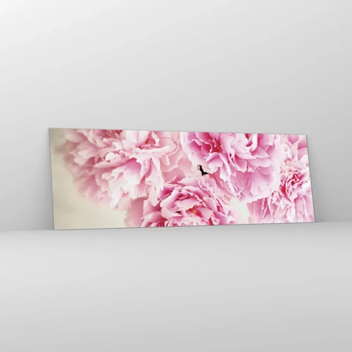 Quadro su vetro - Nel fasto rosa - 90x30 cm