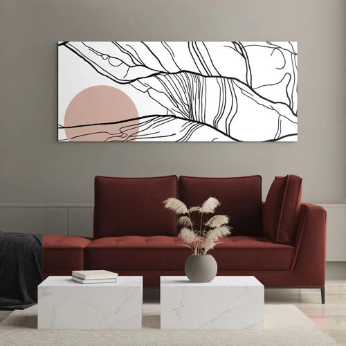 Quadro su vetro - Nella rete dei rami - 160x50 cm