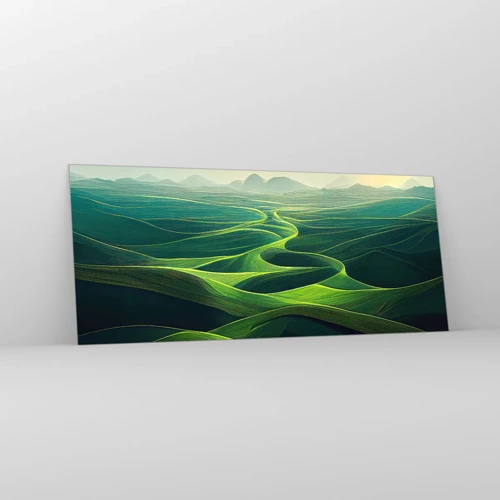 Quadro su vetro - Nelle valli verdi - 120x50 cm