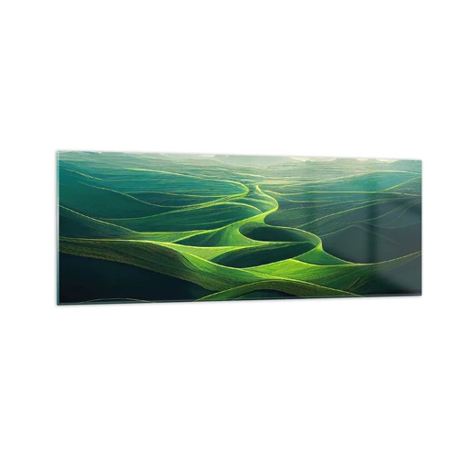Quadro su vetro - Nelle valli verdi - 140x50 cm