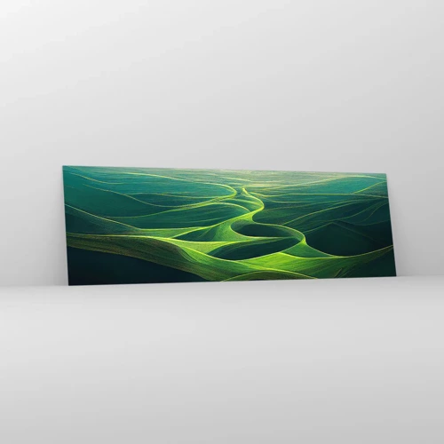 Quadro su vetro - Nelle valli verdi - 160x50 cm