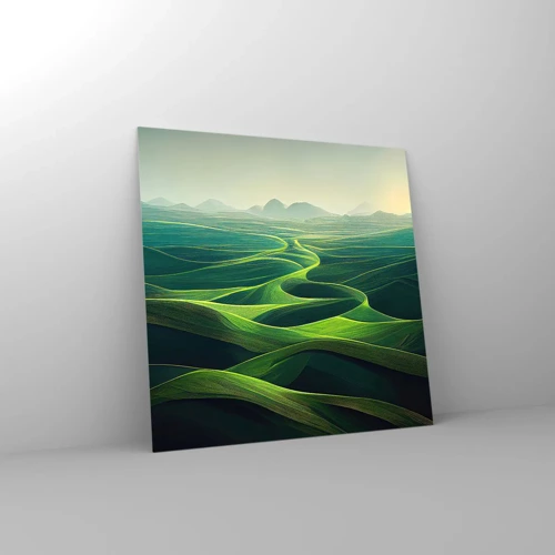 Quadro su vetro - Nelle valli verdi - 50x50 cm