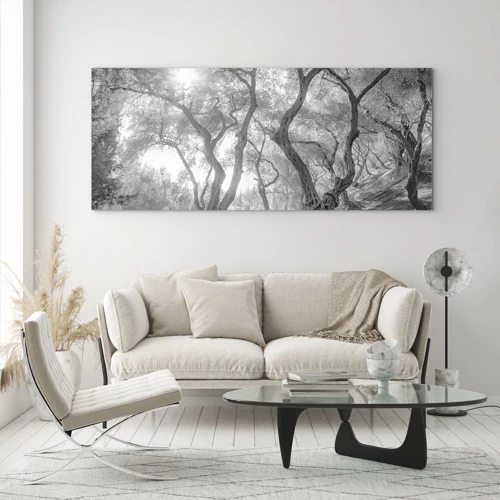 Quadro su vetro - Nell'orto degli ulivi - 100x40 cm