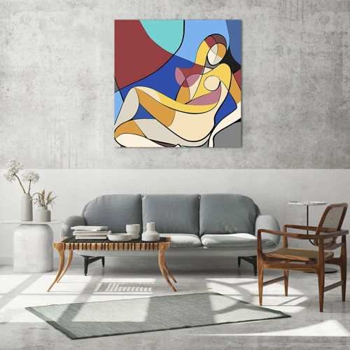 Quadro su vetro - Nudo cubista - 60x60 cm