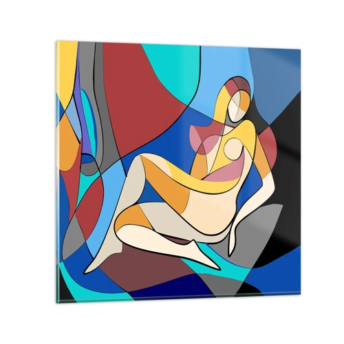 Quadro su vetro - Nudo cubista - 70x70 cm