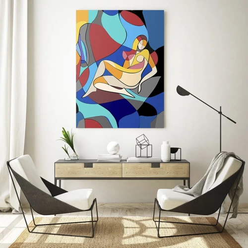 Quadro su vetro - Nudo cubista - 80x120 cm