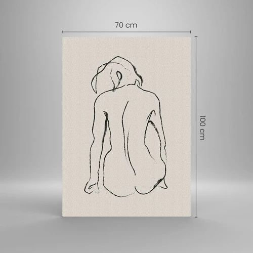 Quadro su vetro - Nudo di ragazza - 70x100 cm