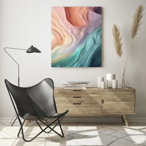 Quadro su vetro - Onda arcobaleno - 50x70 cm