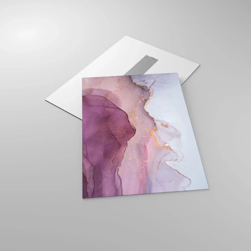 Quadro su vetro - Onde di lilla e viola - 50x70 cm