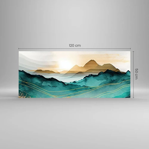 Quadro su vetro - Paesaggio ai confini dell'astrazione - 120x50 cm