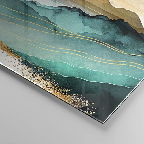 Quadro su vetro - Paesaggio ai confini dell'astrazione - 120x50 cm