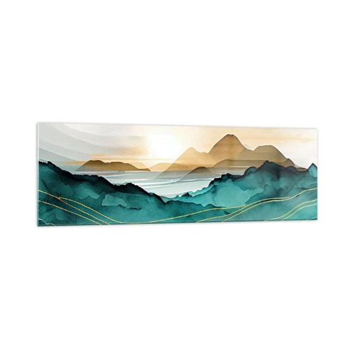 Quadro su vetro - Paesaggio ai confini dell'astrazione - 160x50 cm