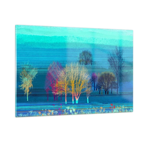 Quadro su vetro - Paesaggio pettinato - 120x80 cm