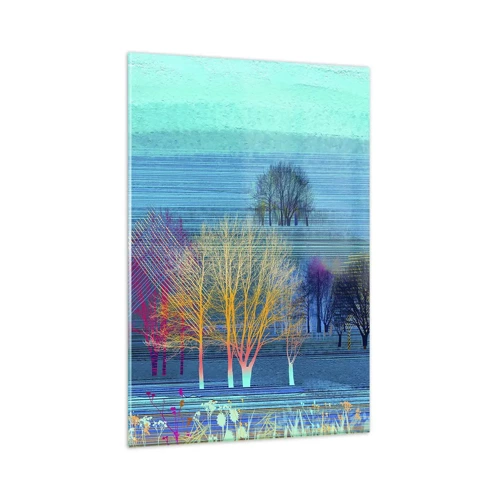 Quadro su vetro - Paesaggio pettinato - 80x120 cm