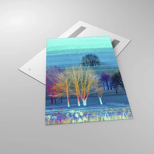 Quadro su vetro - Paesaggio pettinato - 80x120 cm