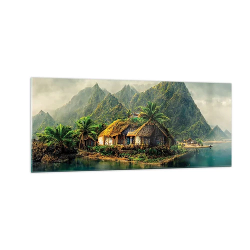 Quadro su vetro - Paradiso tropicale - 100x40 cm