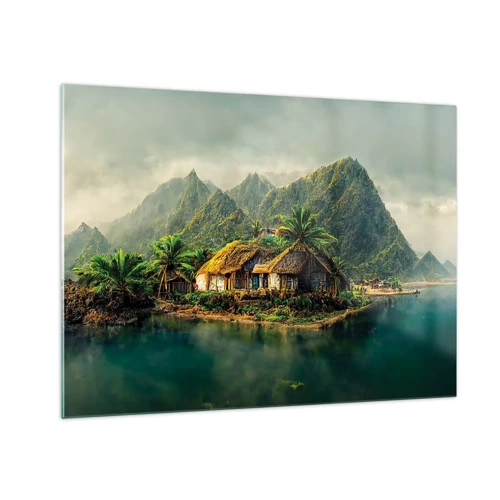 Quadro su vetro - Paradiso tropicale - 70x50 cm