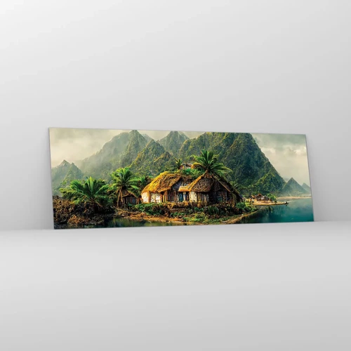 Quadro su vetro - Paradiso tropicale - 90x30 cm