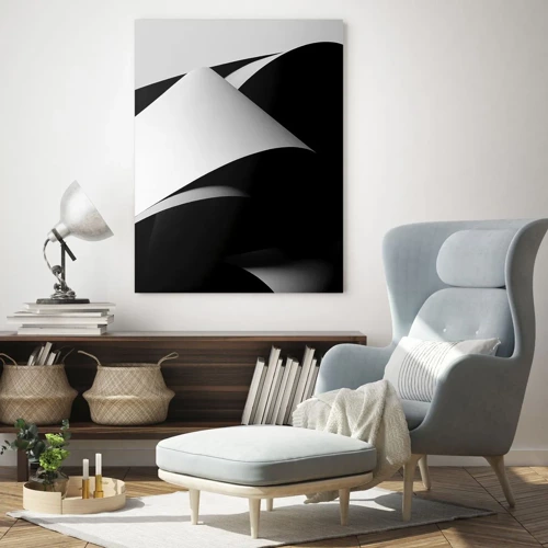 Quadro su vetro - Piani di luce dalle profondità dell'ombra - 70x100 cm