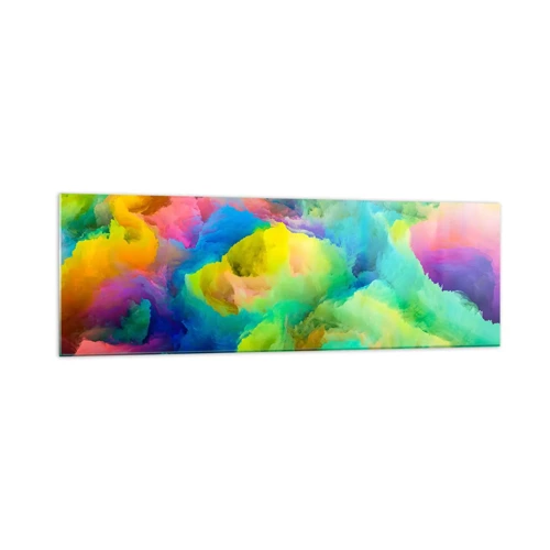 Quadro su vetro - Piumino arcobaleno - 160x50 cm