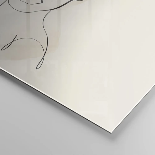 Quadro su vetro - Profilo di sensualità - 60x60 cm
