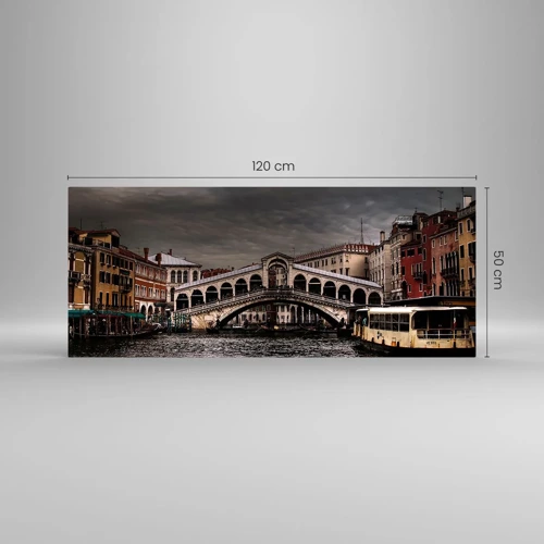Quadro su vetro - Promessa di una sera a Venezia - 120x50 cm