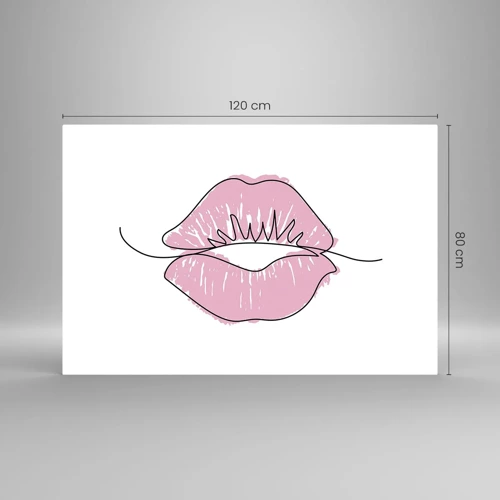 Quadro su vetro - Pronti al bacio? - 120x80 cm