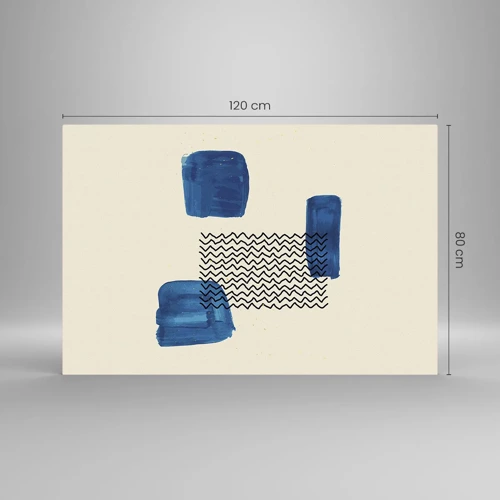 Quadro su vetro - Quartetto astratto - 120x80 cm