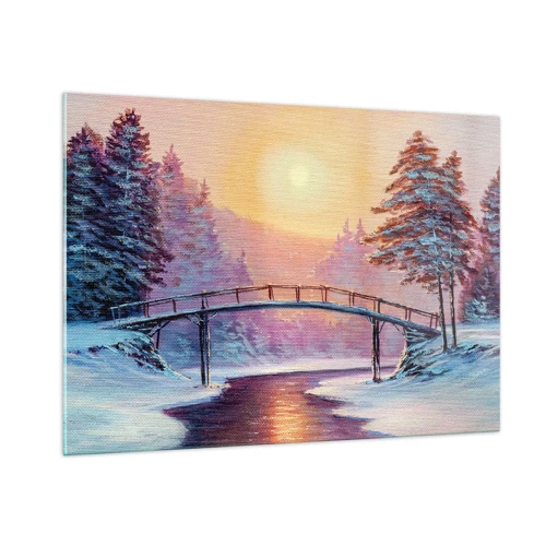 Quadro su vetro - Quattro stagioni: inverno - 100x70 cm